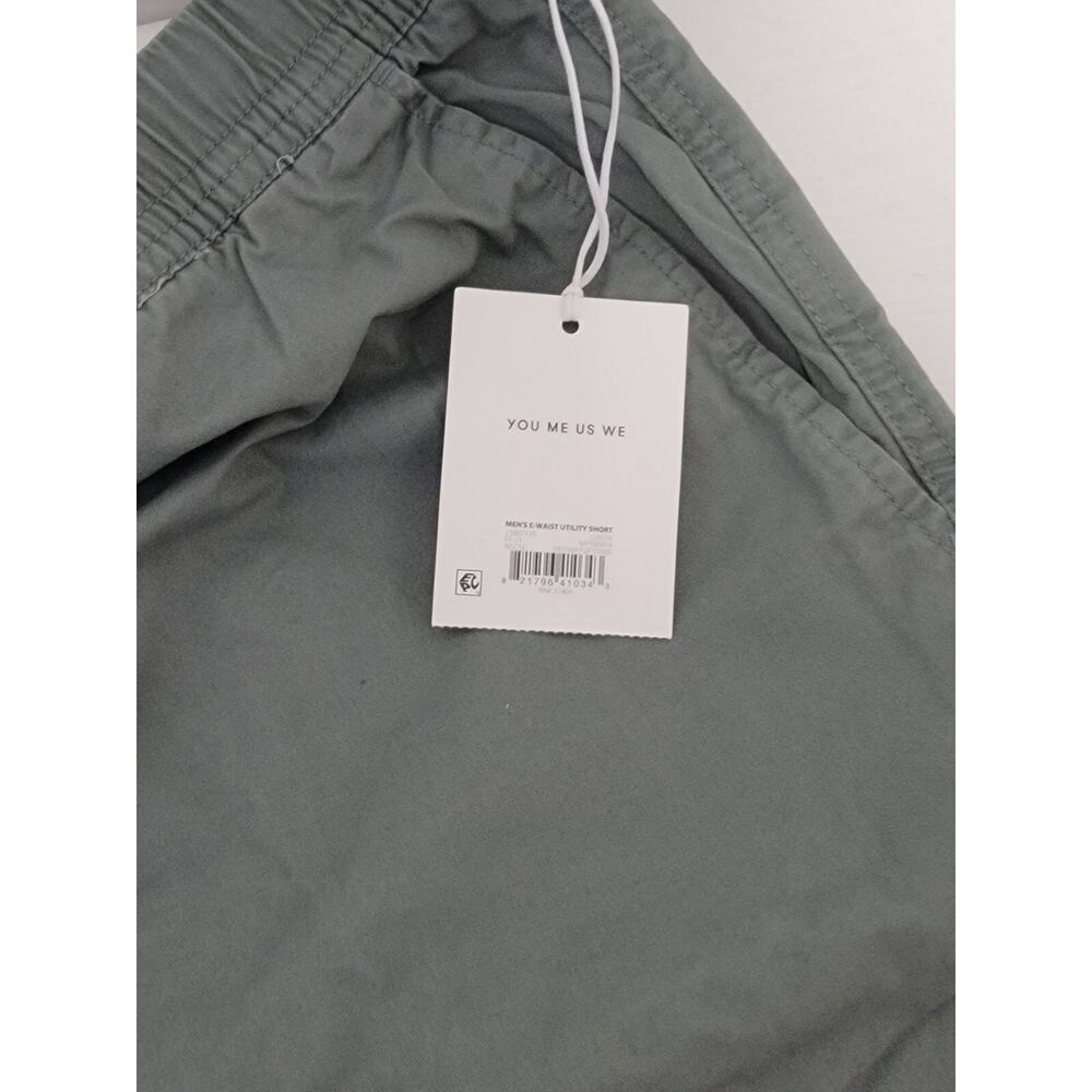 Free Assembly Men's Pull-On Shorts Elastic Waist Drawstring Green S - Picture 4 of 7
